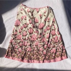 FLORAL A-LINE MIDI SKIRT